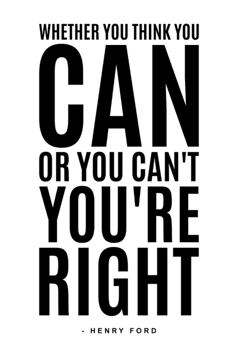 Henry Ford Inspirational Quote Poster
