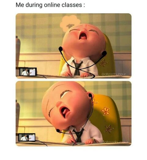 Me During Online Classes Meme