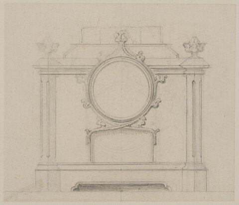 Pencil Sketch of Fireplace Mantel