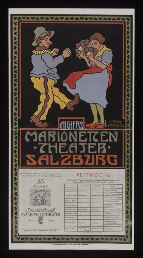 Vintage Salzburg Marionette Theater Poster
