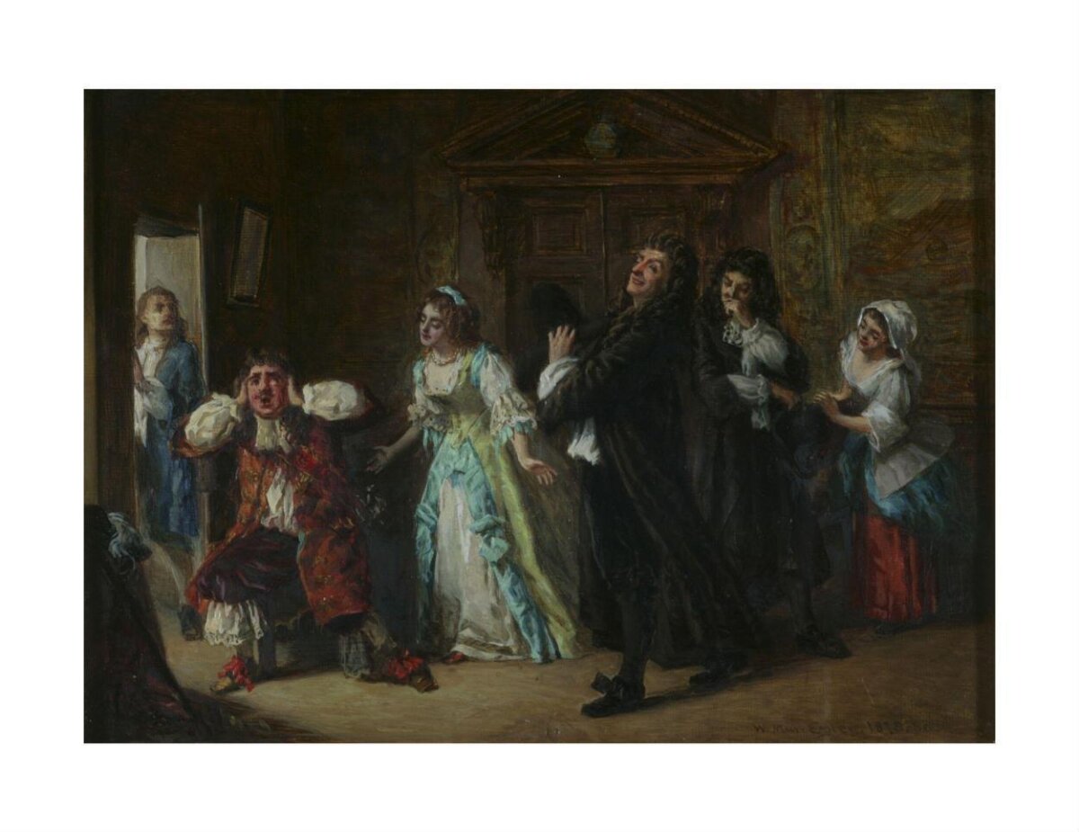 Dramatic Historical Interior Scene Painting