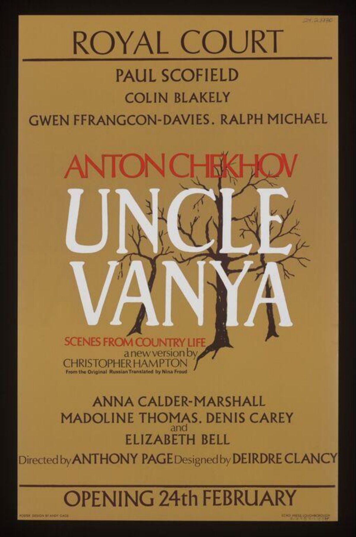 Uncle Vanya Theater Play Poster