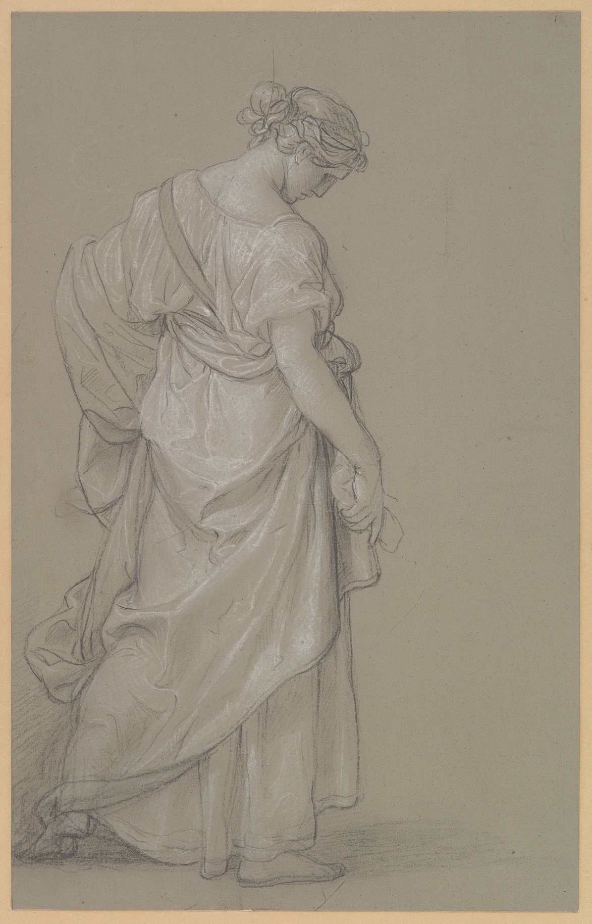 Study of a Standing Draped Woman