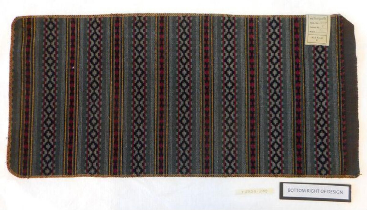 Vintage Striped Woven Textile Sample