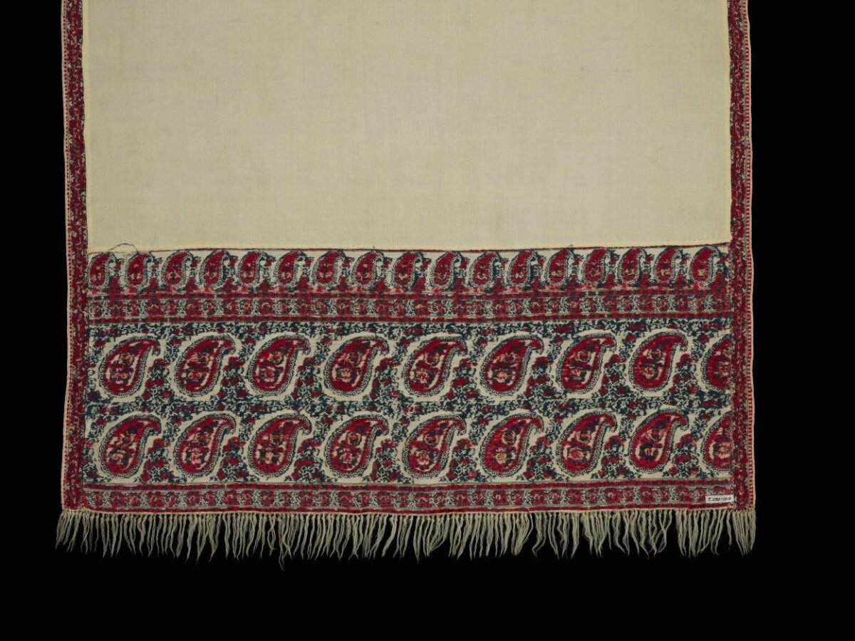 Antique Paisley Patterned Shawl