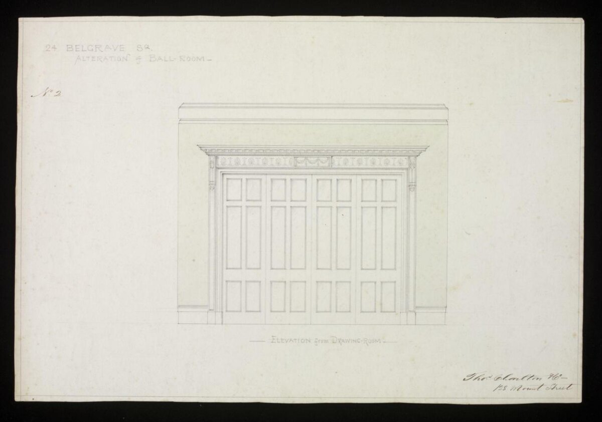 Architectural Drawing of Ballroom Double Doors
