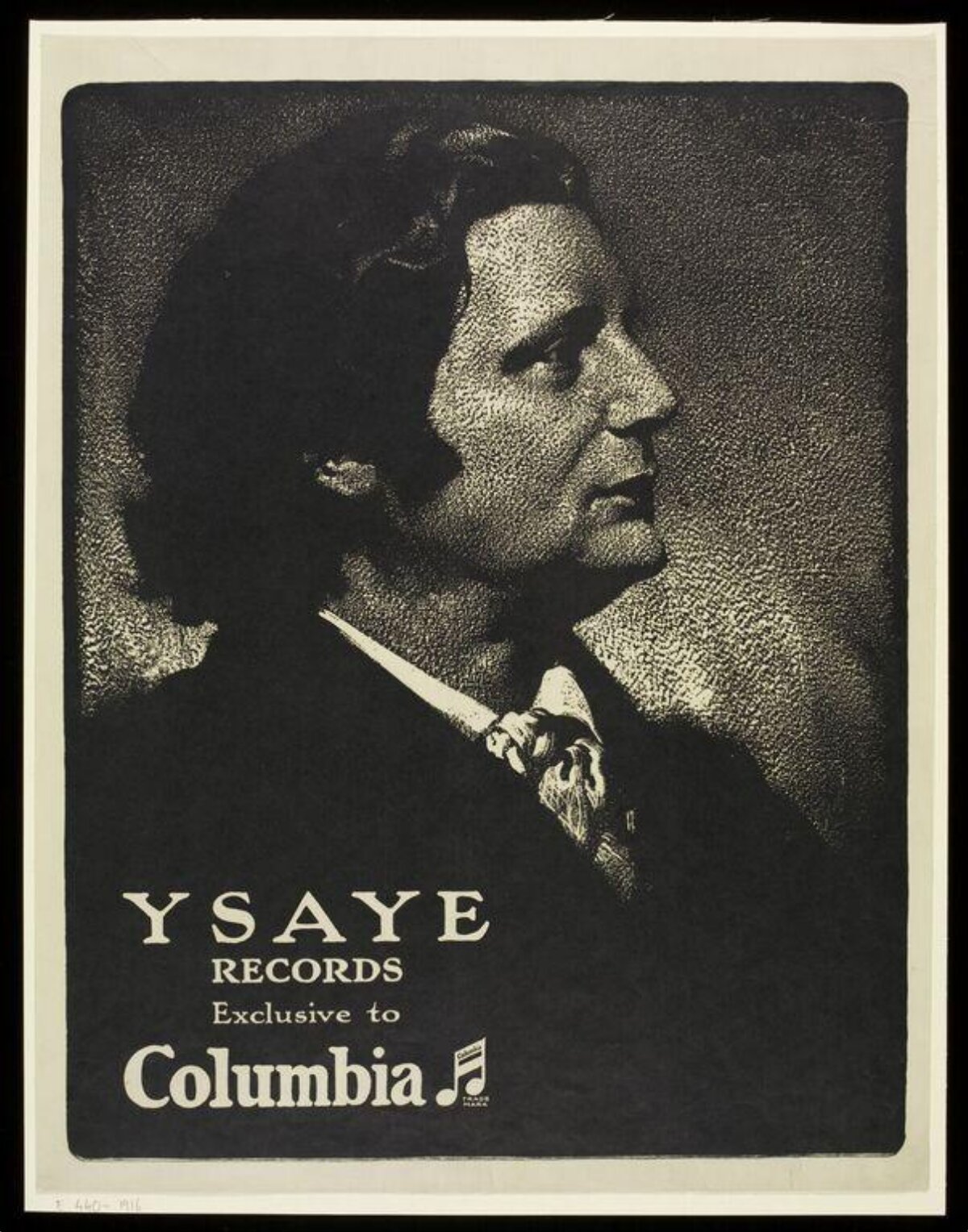 Vintage Ysaye Records Columbia Poster