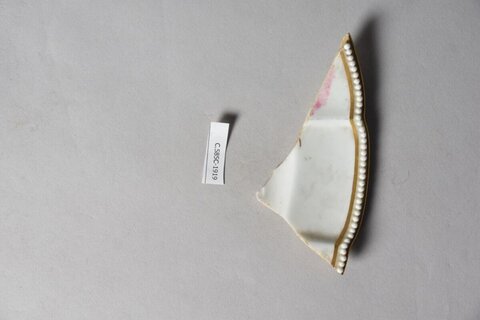 Porcelain Fragment with Museum Label