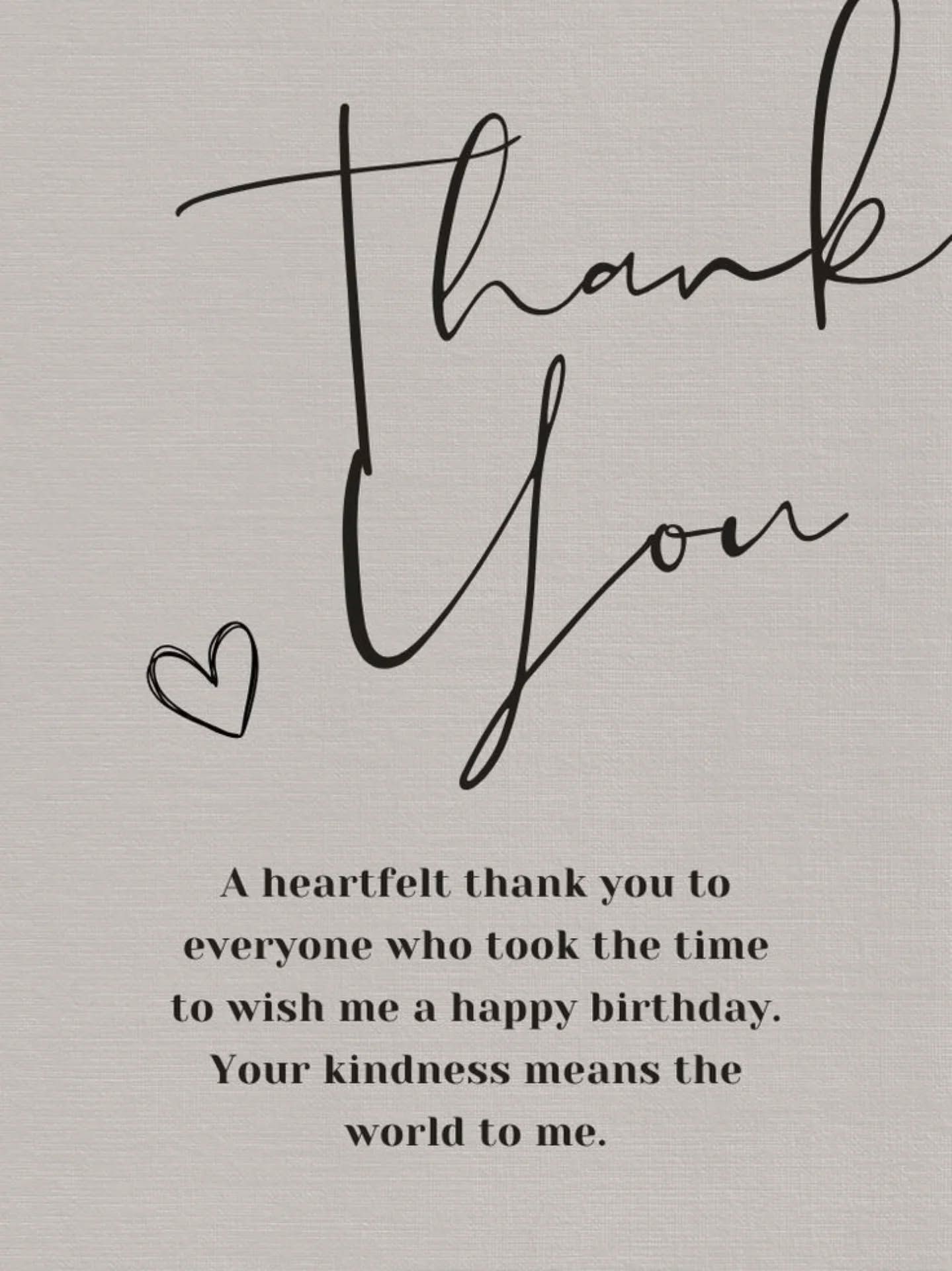 Birthday Thank You Greeting