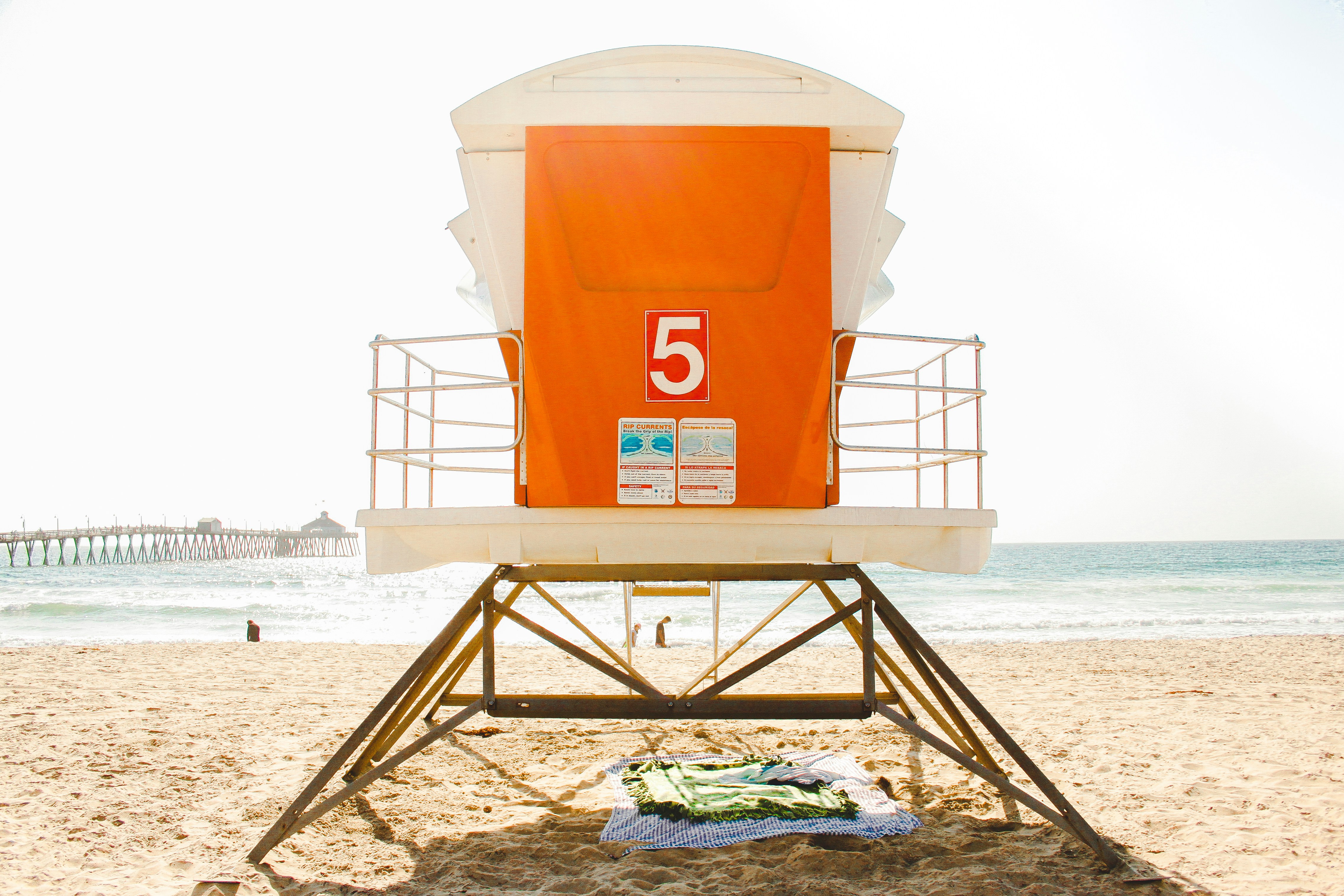 Number 5 Lifeguard Tower on Beach