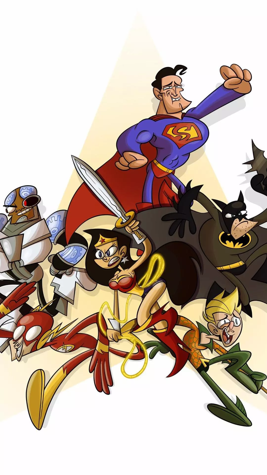 Cartoon Caricature of DC Justice League