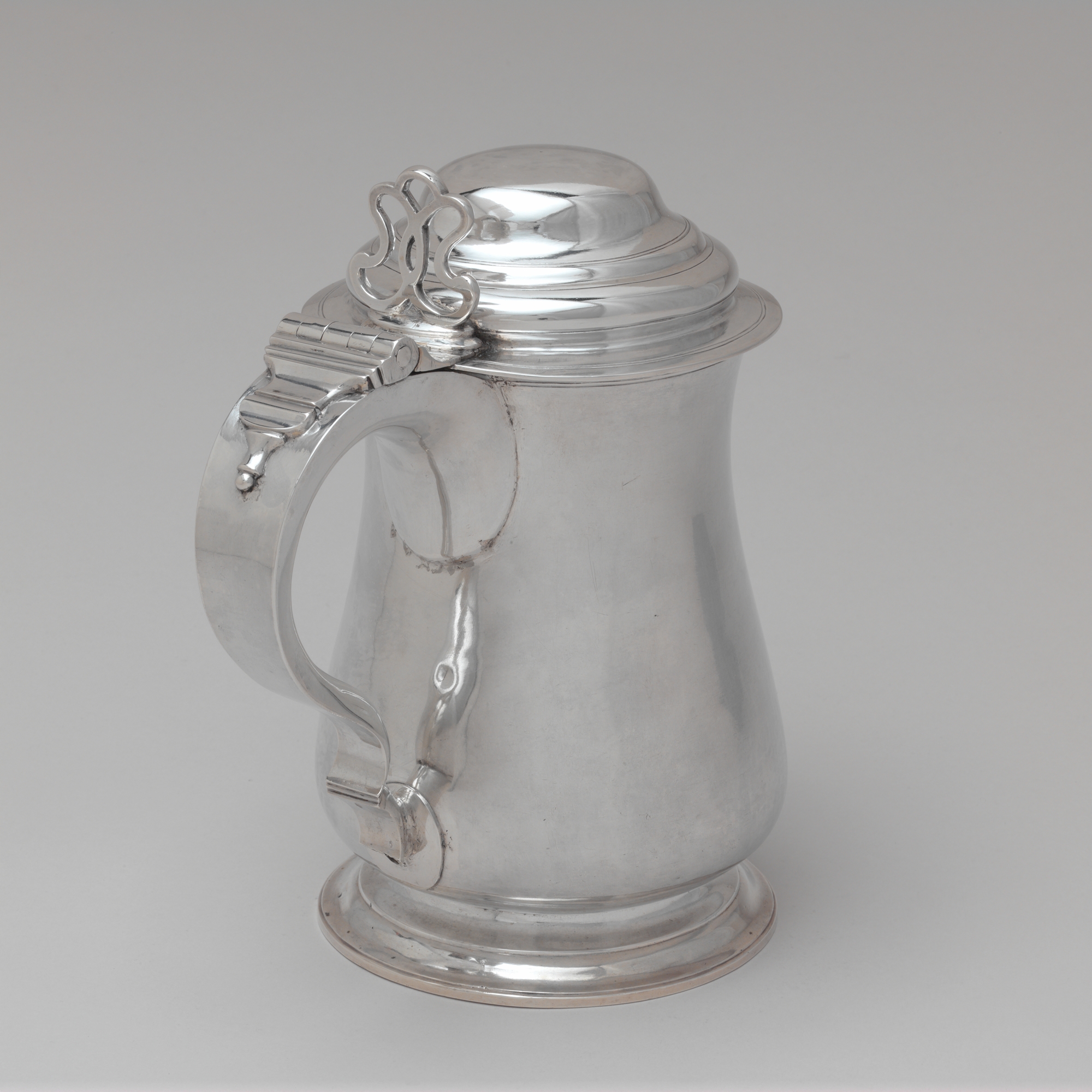 Antique Silver Lidded Tankard