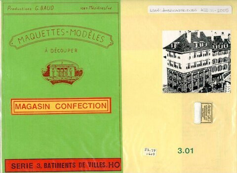 Vintage French Paper Model Kit Packaging