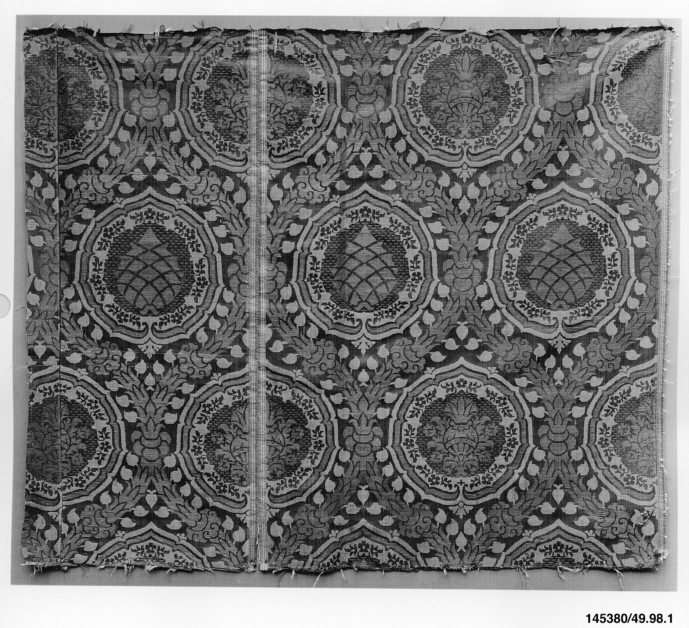 Antique Patterned Woven Textile Fragment