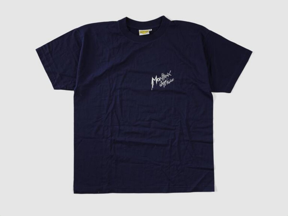 Navy Blue Logo Printed Short Sleeve T-shirt
