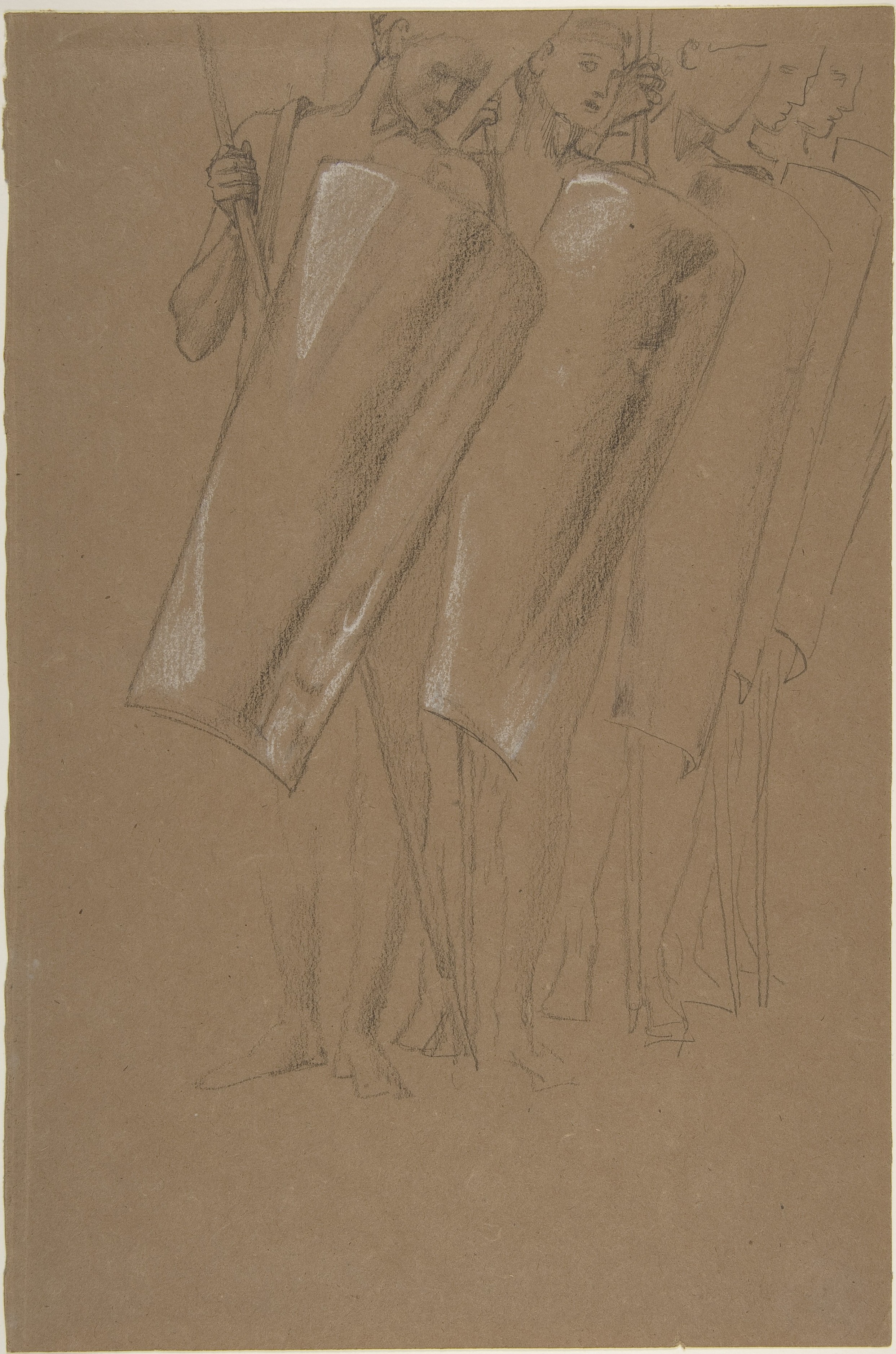 Sketch of Armed Marching Soldiers