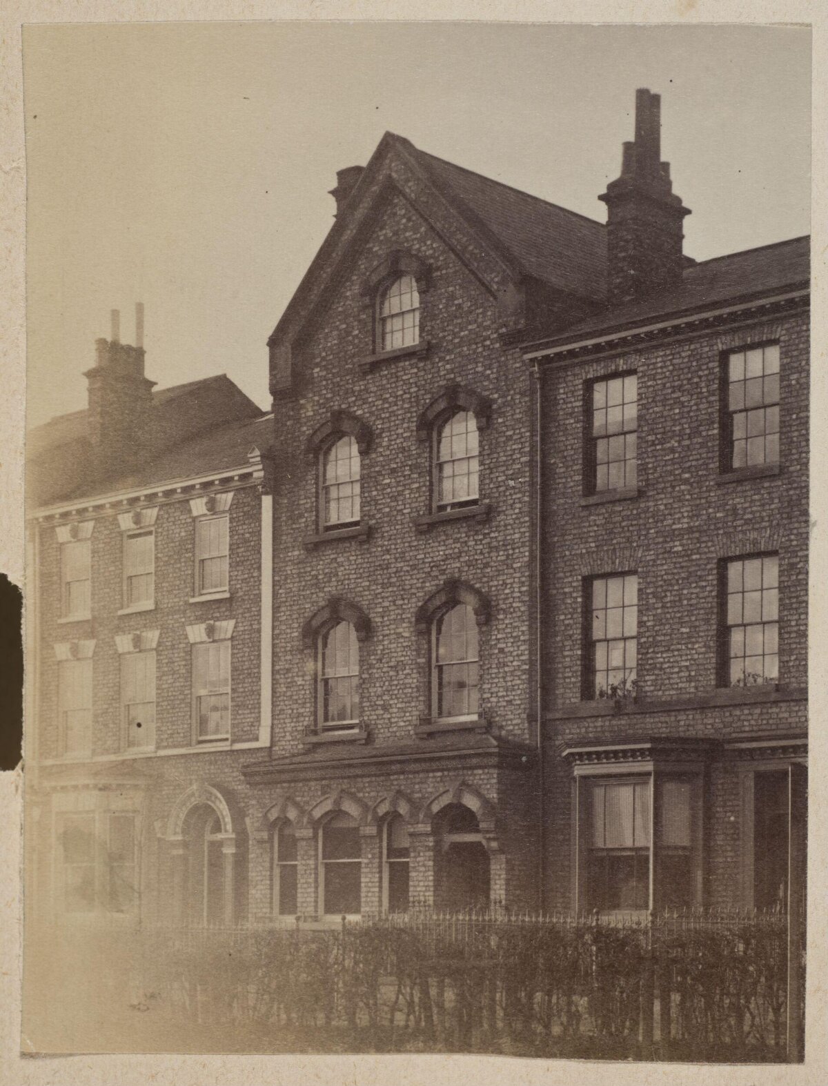 Vintage Photograph of Brick Townhouses