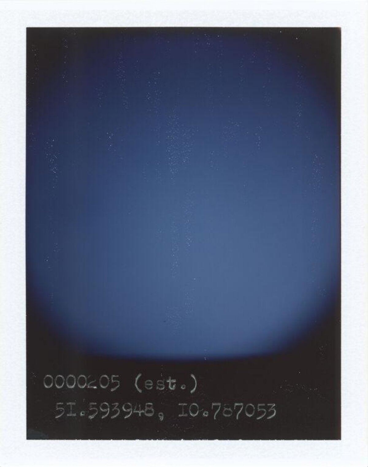 Blue Gradient Polaroid with Coordinates — Background Images