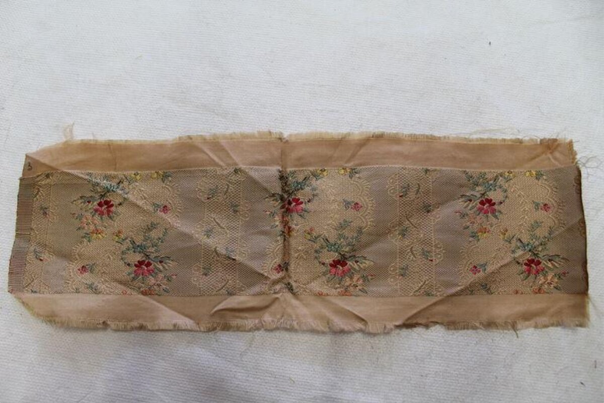 Vintage Floral Textile Fragment