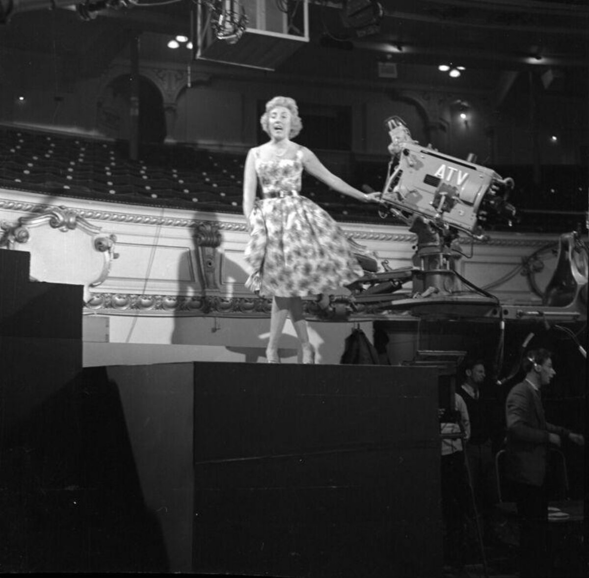Female Singer Performing in ATV Recording