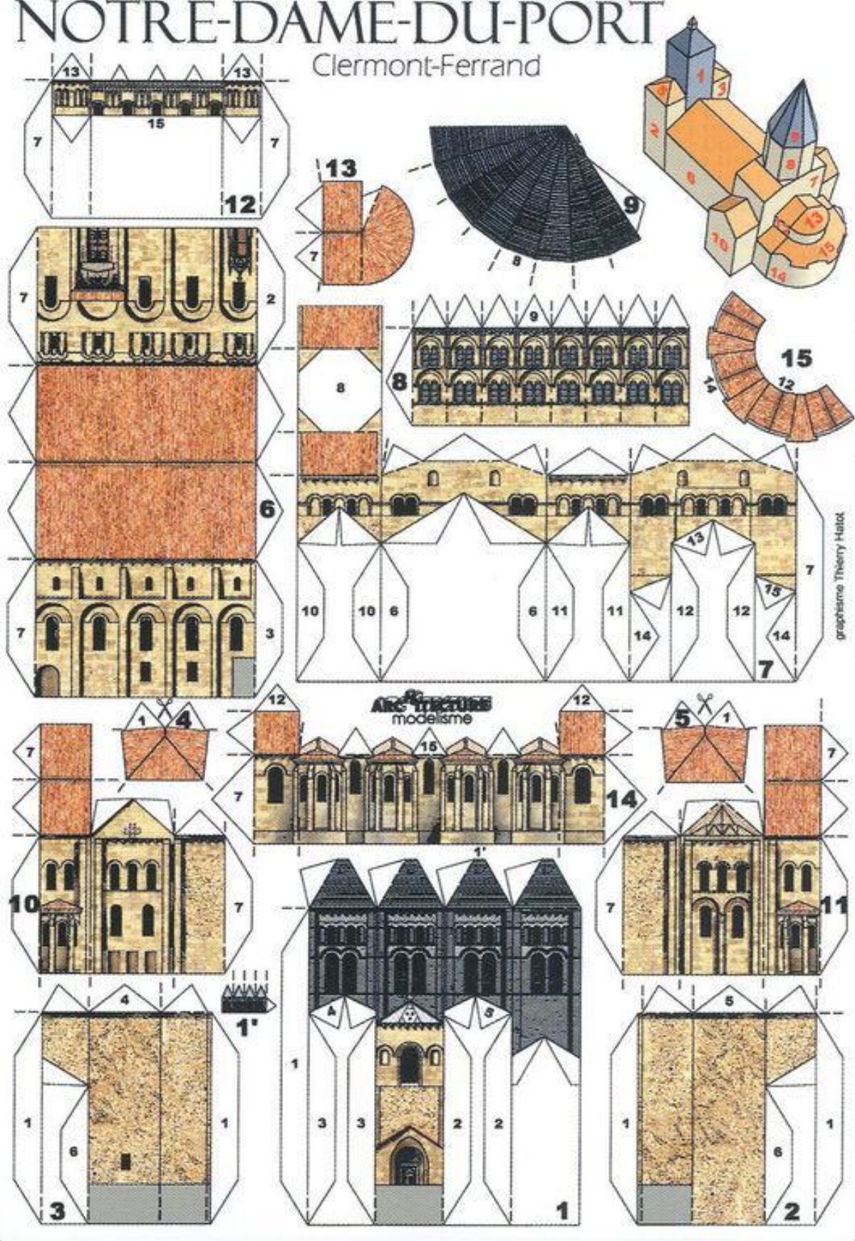 Notre-Dame-du-Port Paper Model Template