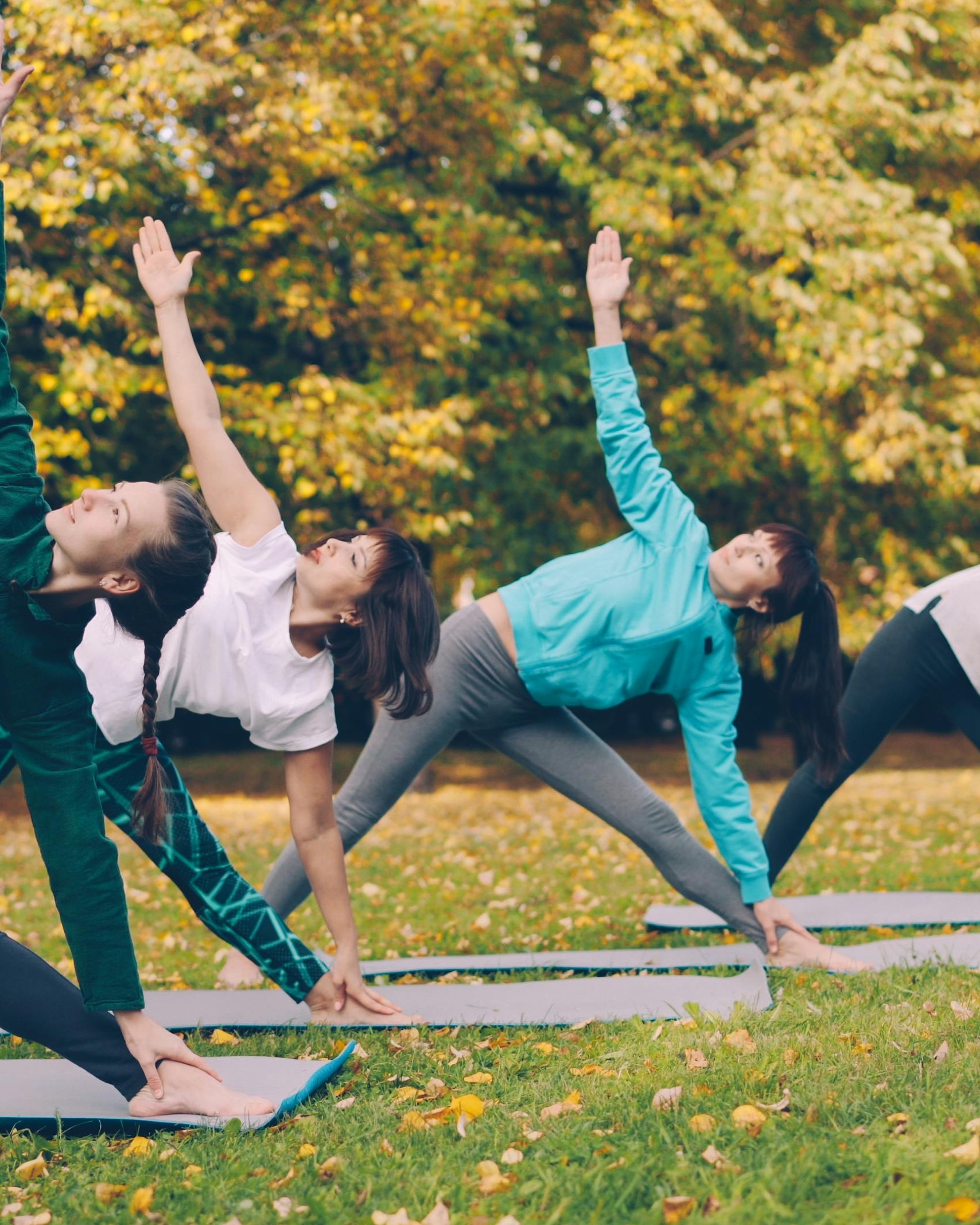 Group of Women Doing Outdoor Yoga