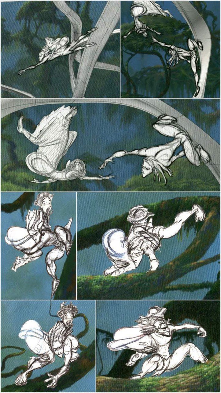 Tarzan Animation Storyboard Sketches