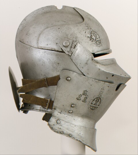 Engraved Medieval Knight Steel Helmet