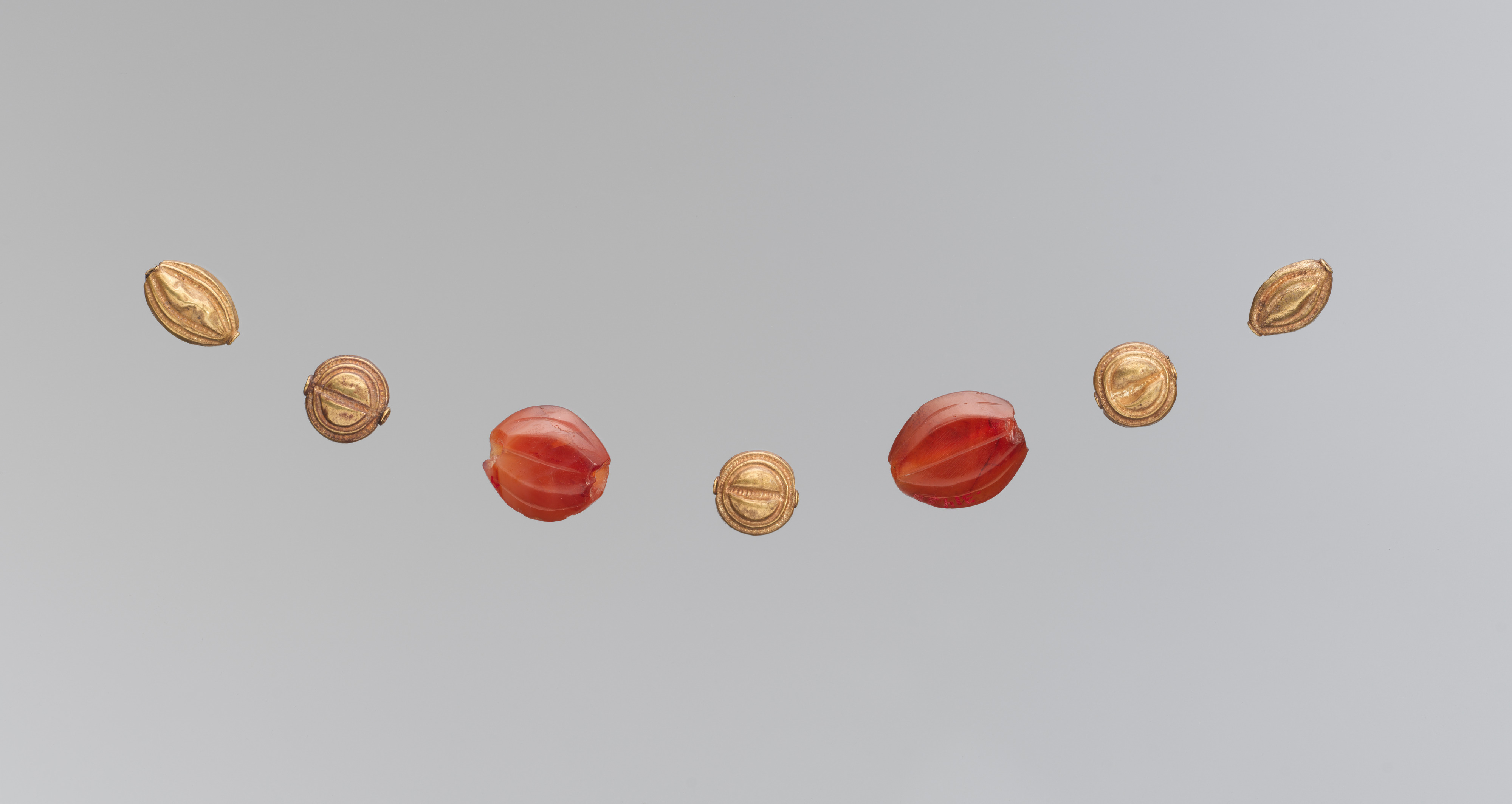 Ancient Gold and Carnelian Beads