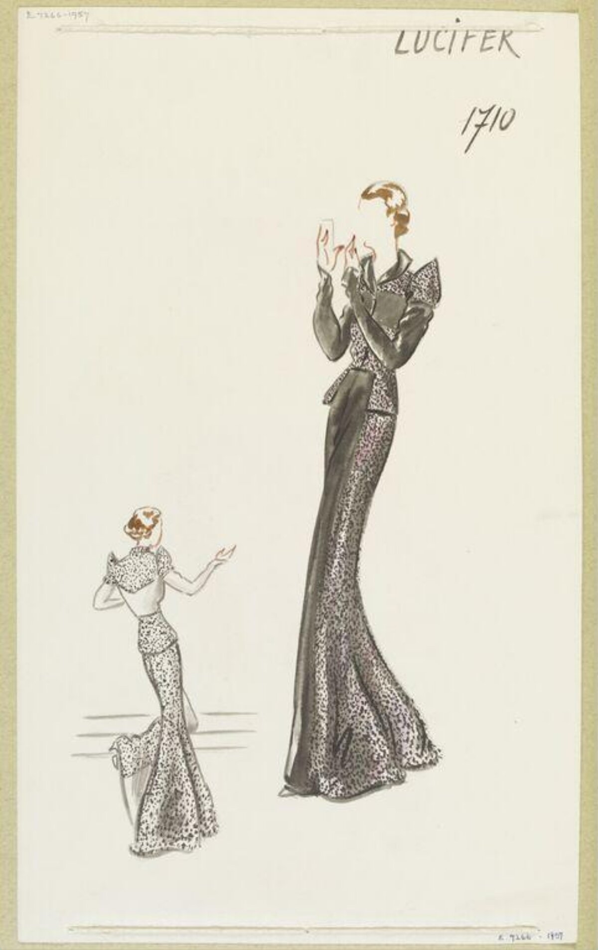 Lucifer 1710 Vintage Fashion Sketch