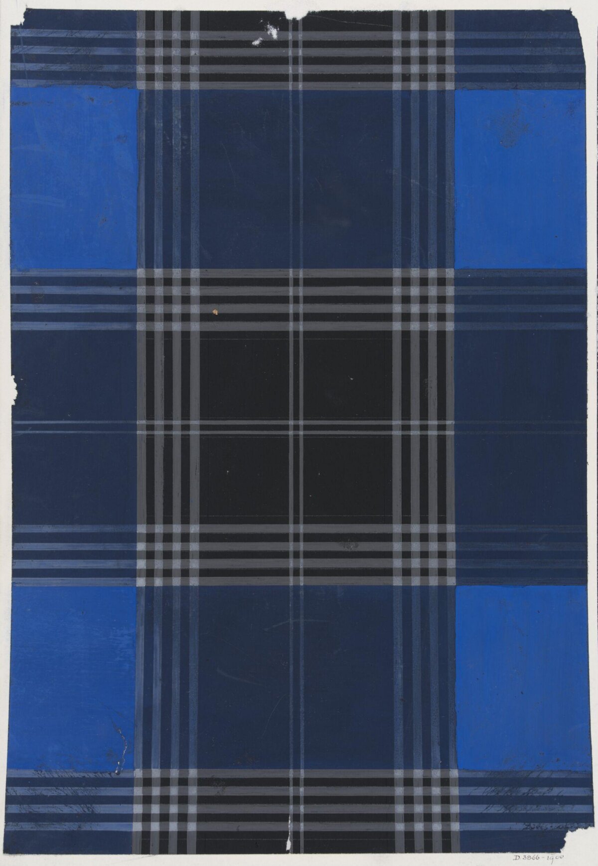 Blue Plaid Textile Design
