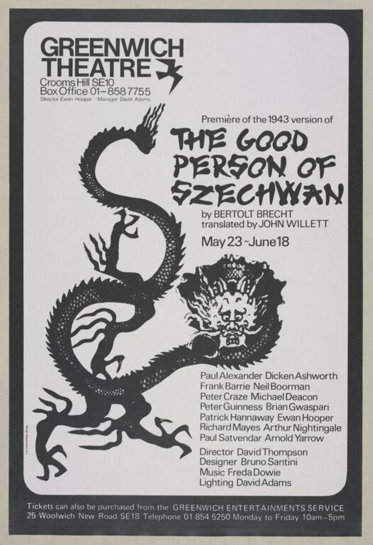 The Good Person of Szechwan Play Poster