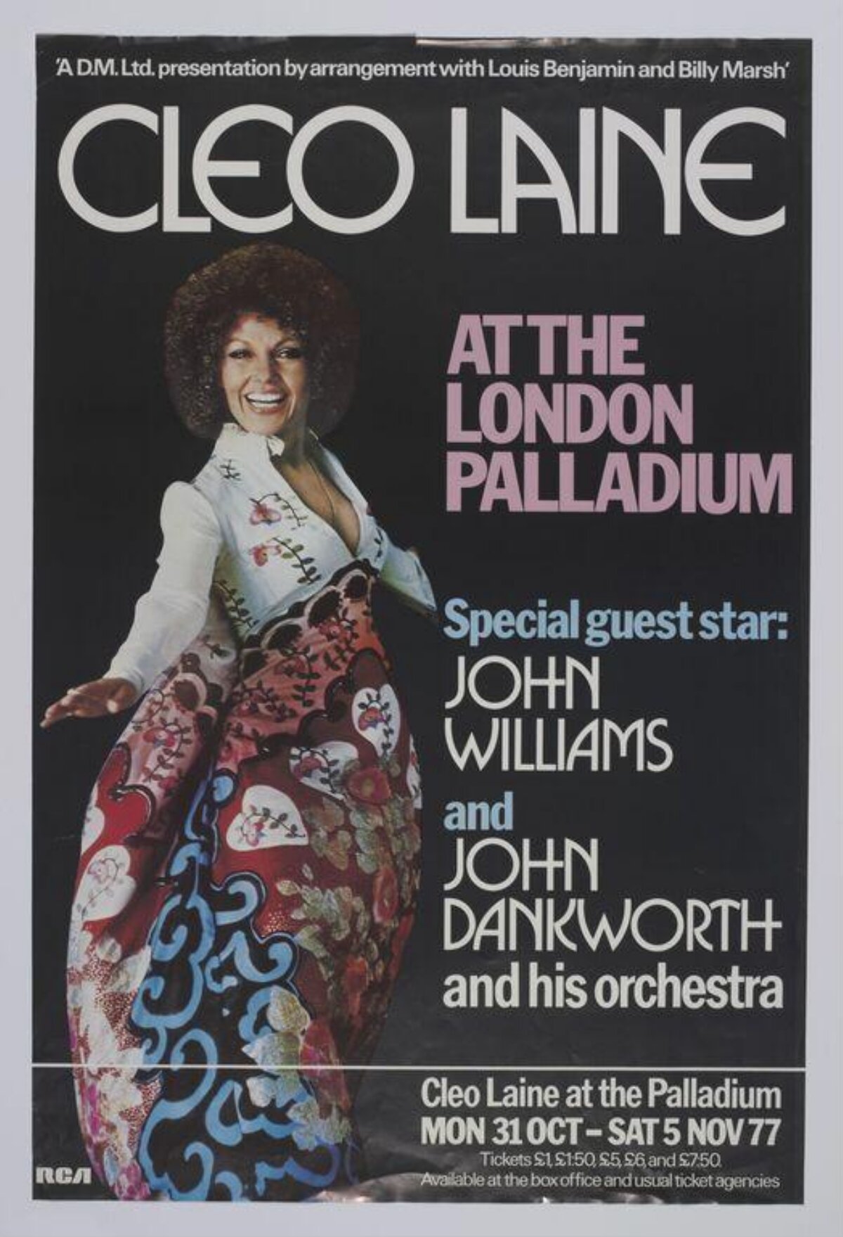 Cleo Laine London Palladium Concert Poster