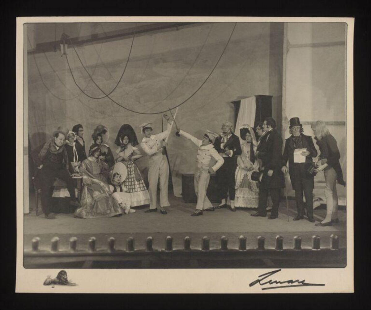 Vintage Theatrical Performance Stage Photo