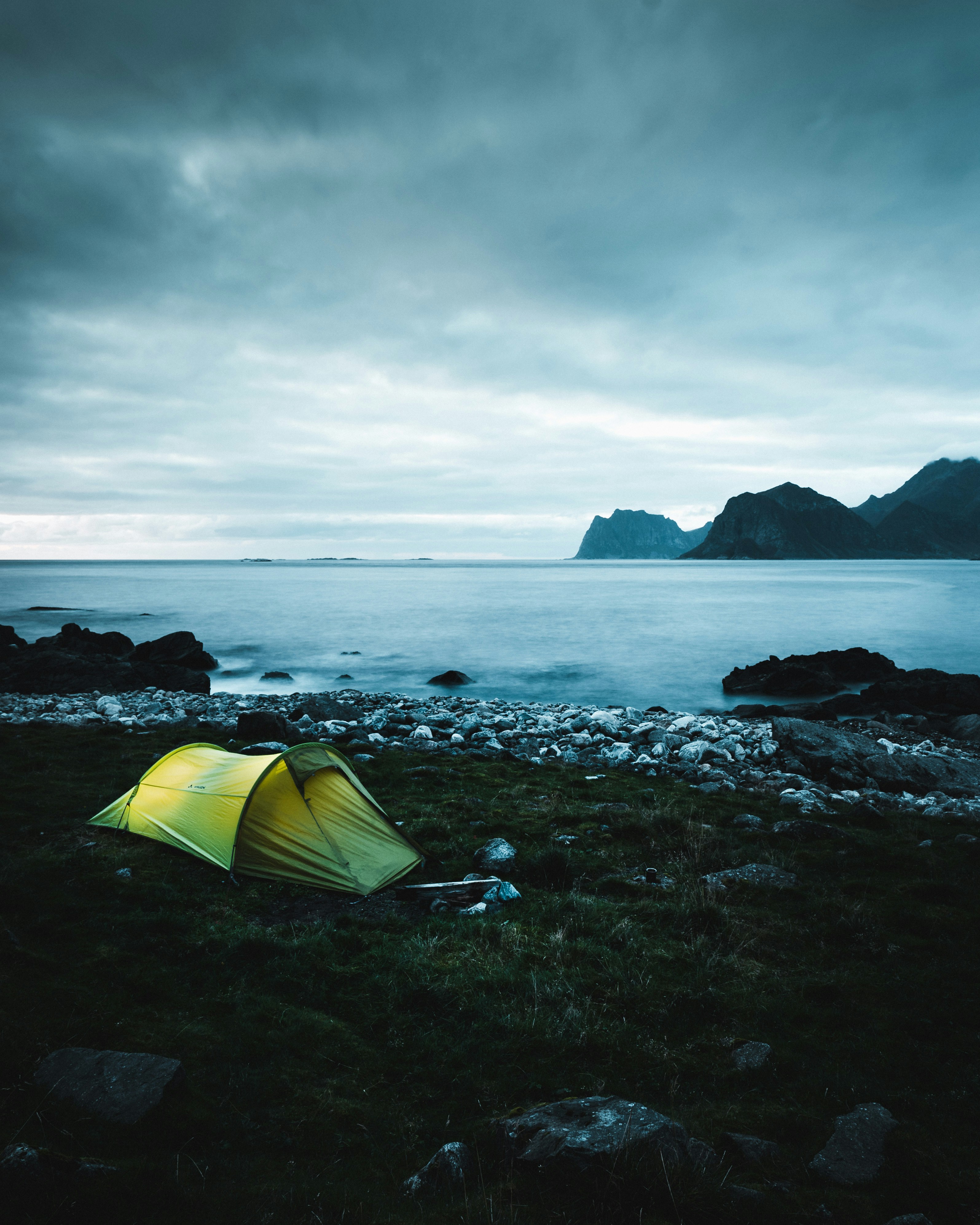 Wild Camping Tent by the Sea