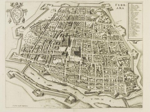 Antique Map of Ferrara