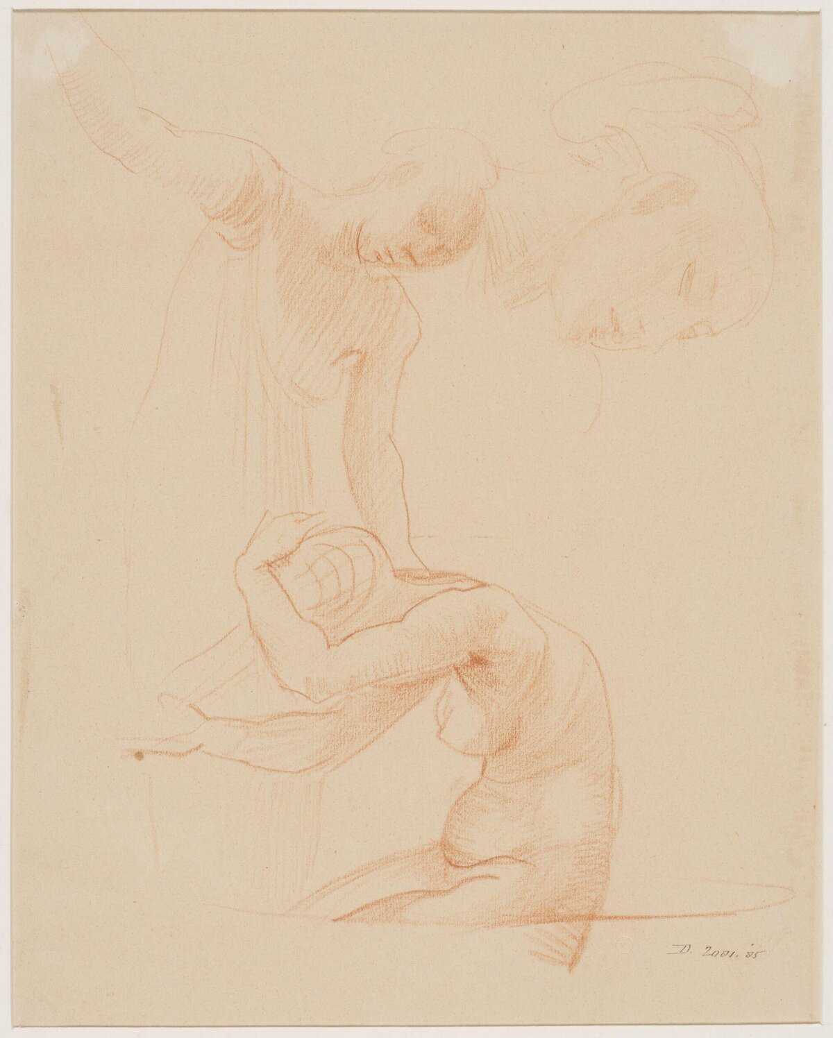 Study Sketch of Two Draped Figures