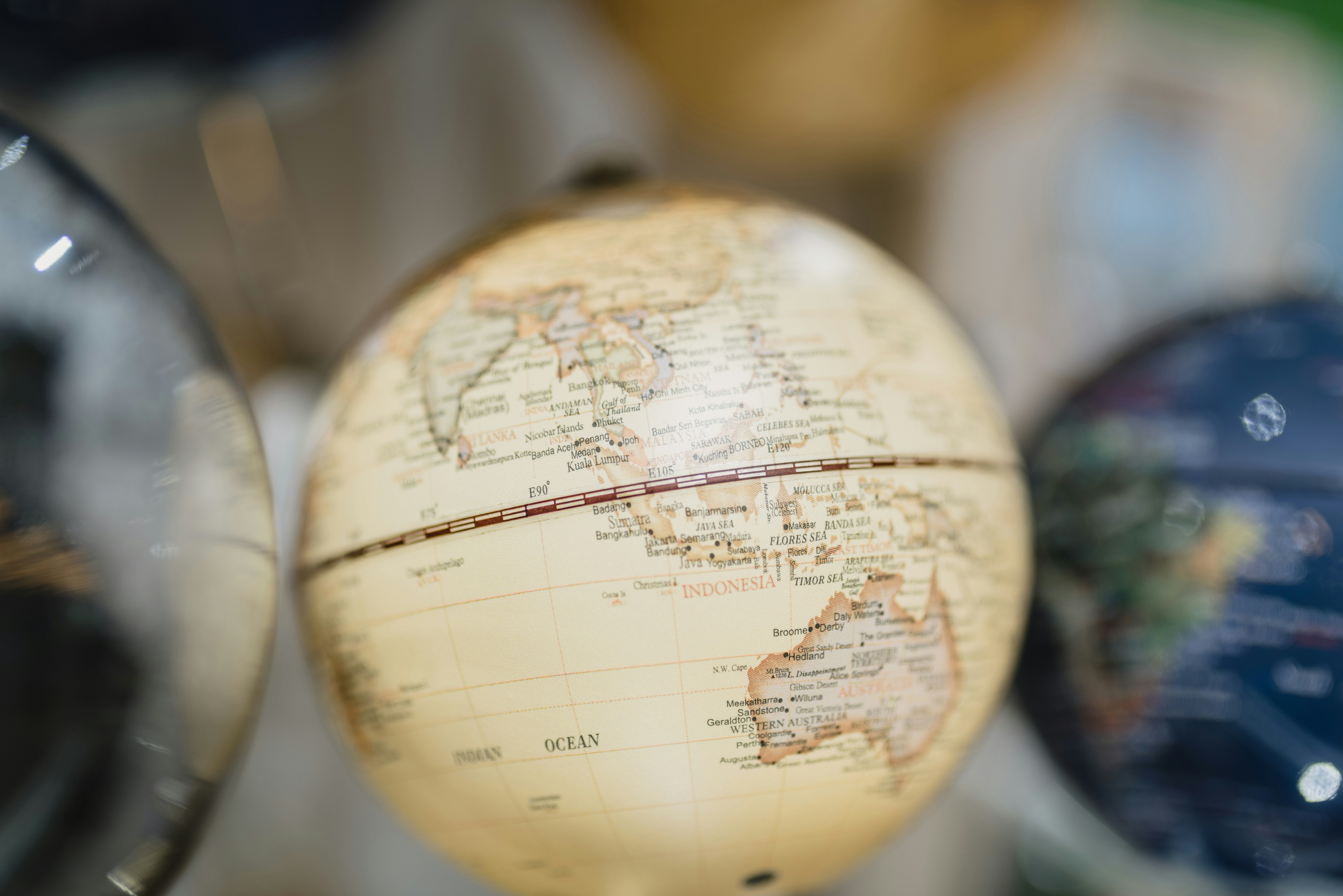 Vintage World Globe Close-up