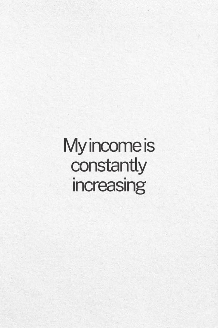 Positive Income Growth Affirmation