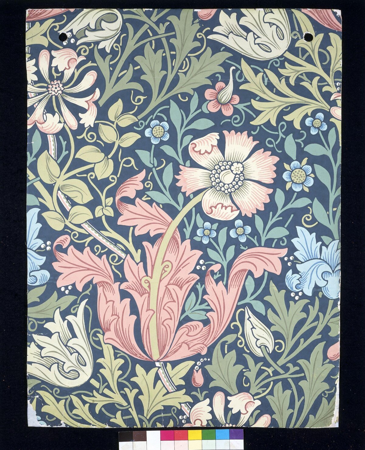 Vintage Floral Pattern Wallpaper Sample