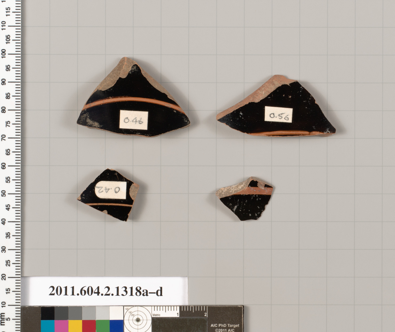 Four Ancient Pottery Shards
