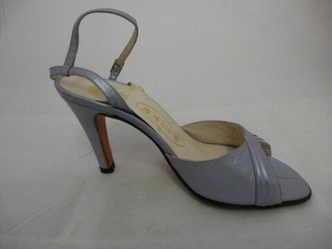 Gray Slingback High Heel Sandal