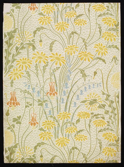 Yellow Daisy Botanical Pattern