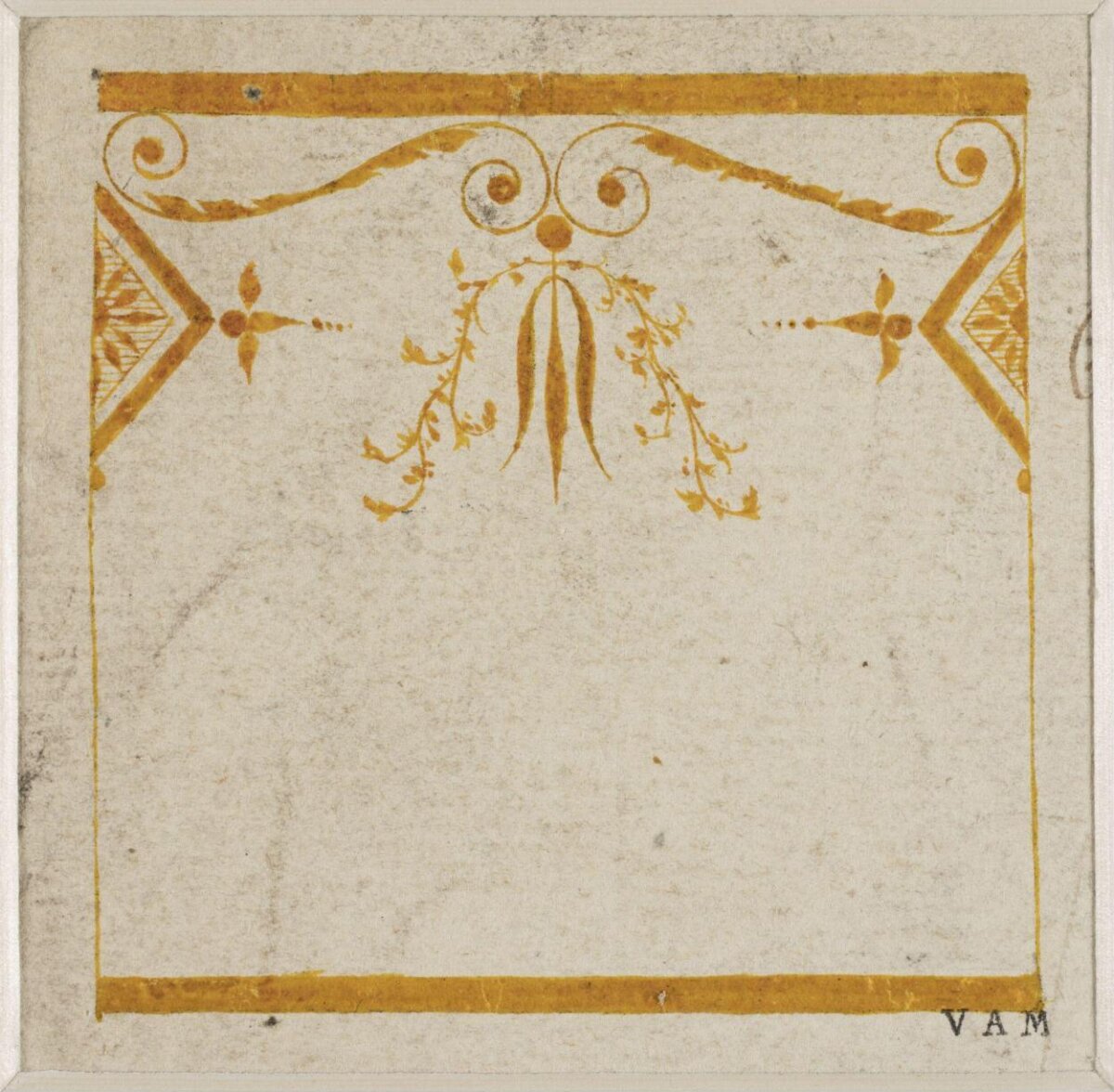 Golden Ornamental Border Sketch