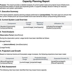 Capacity Planning Report