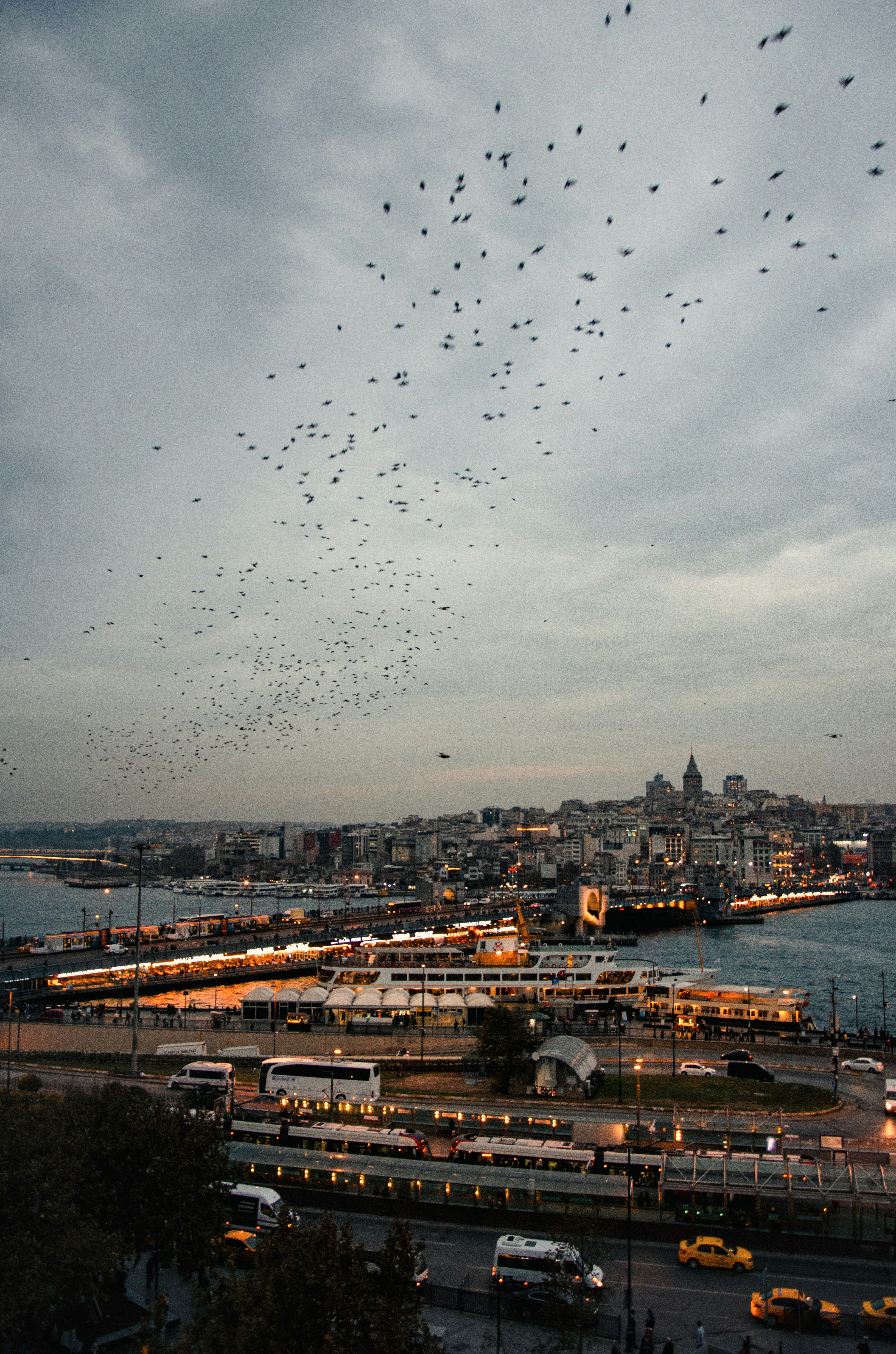 Istanbul Dusk City Waterfront View