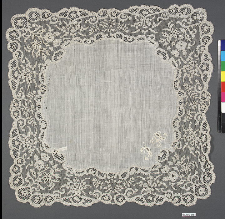 Antique Lace-bordered Handkerchief