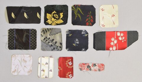 Assorted Traditional Floral Fabric Swatches