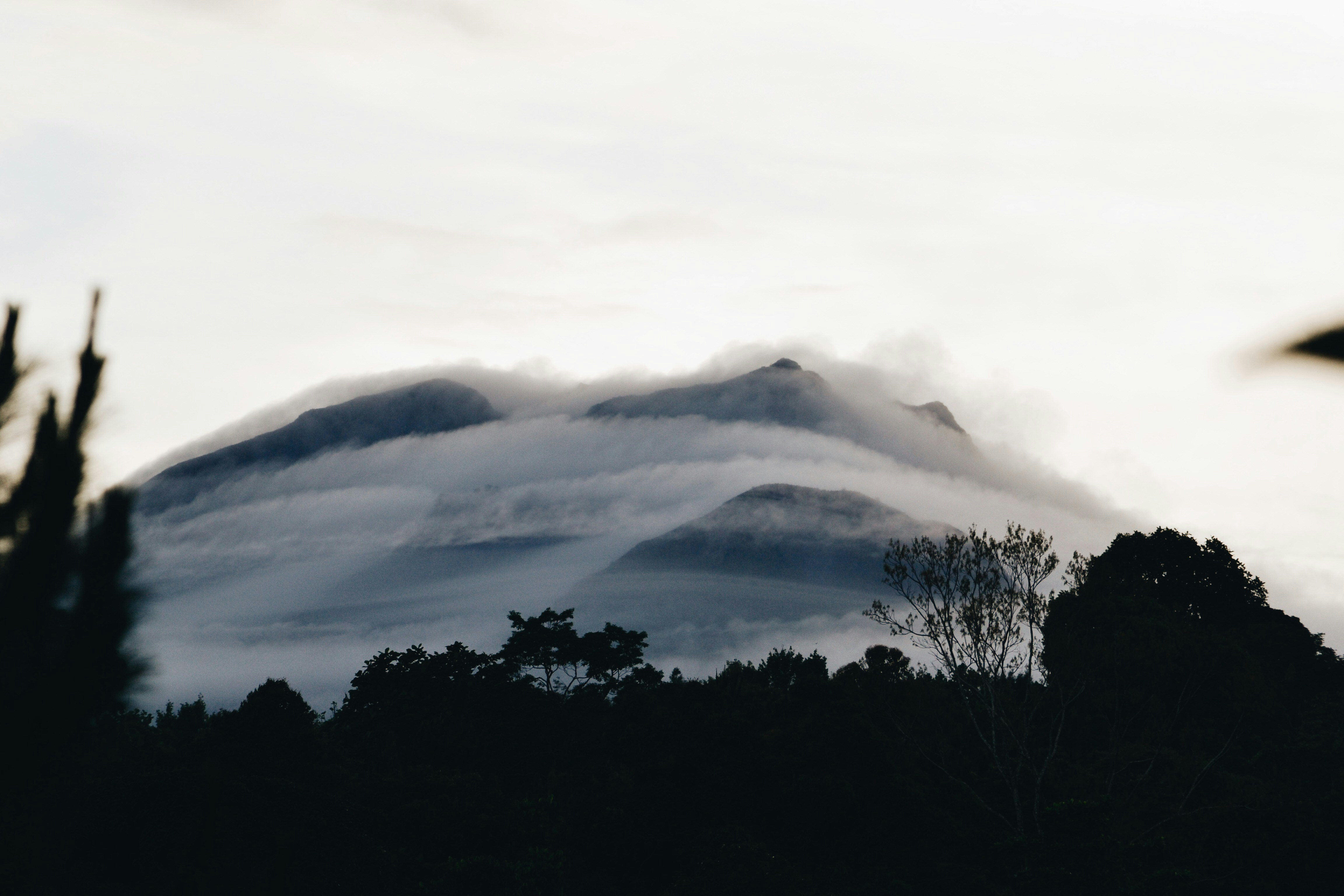 Cloud Covered Mountain Peaks
