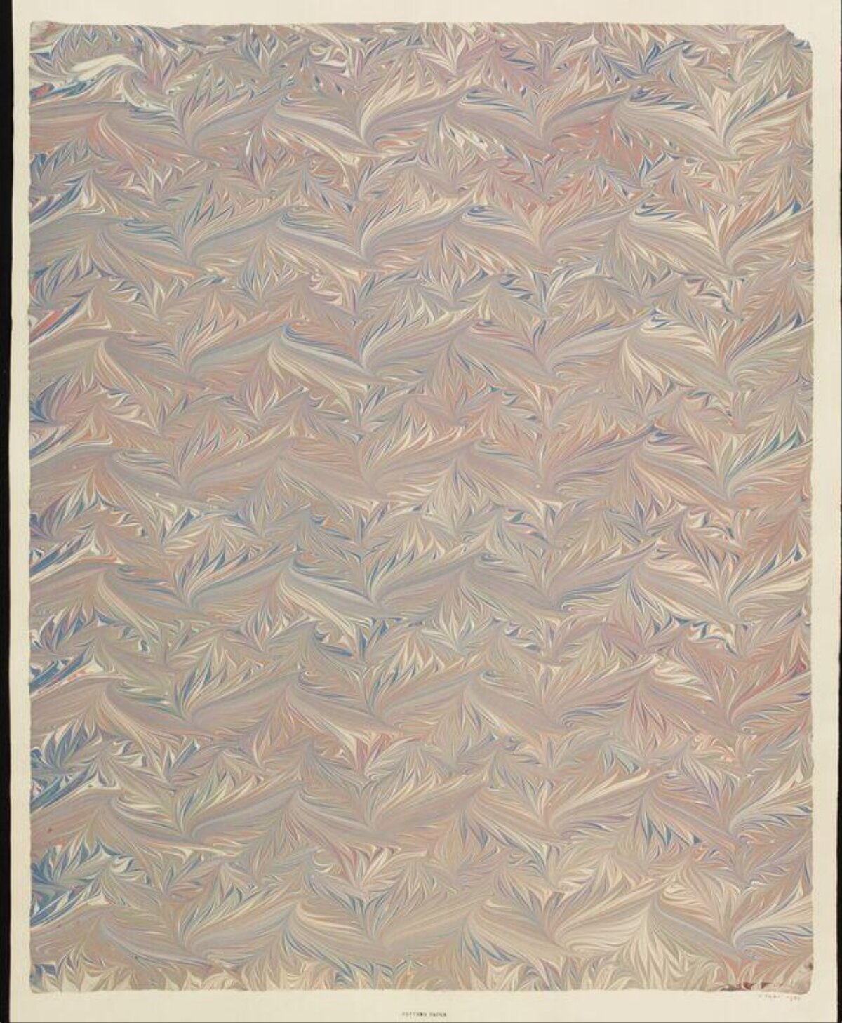 Soft Feathery Abstract Marbled Pattern
